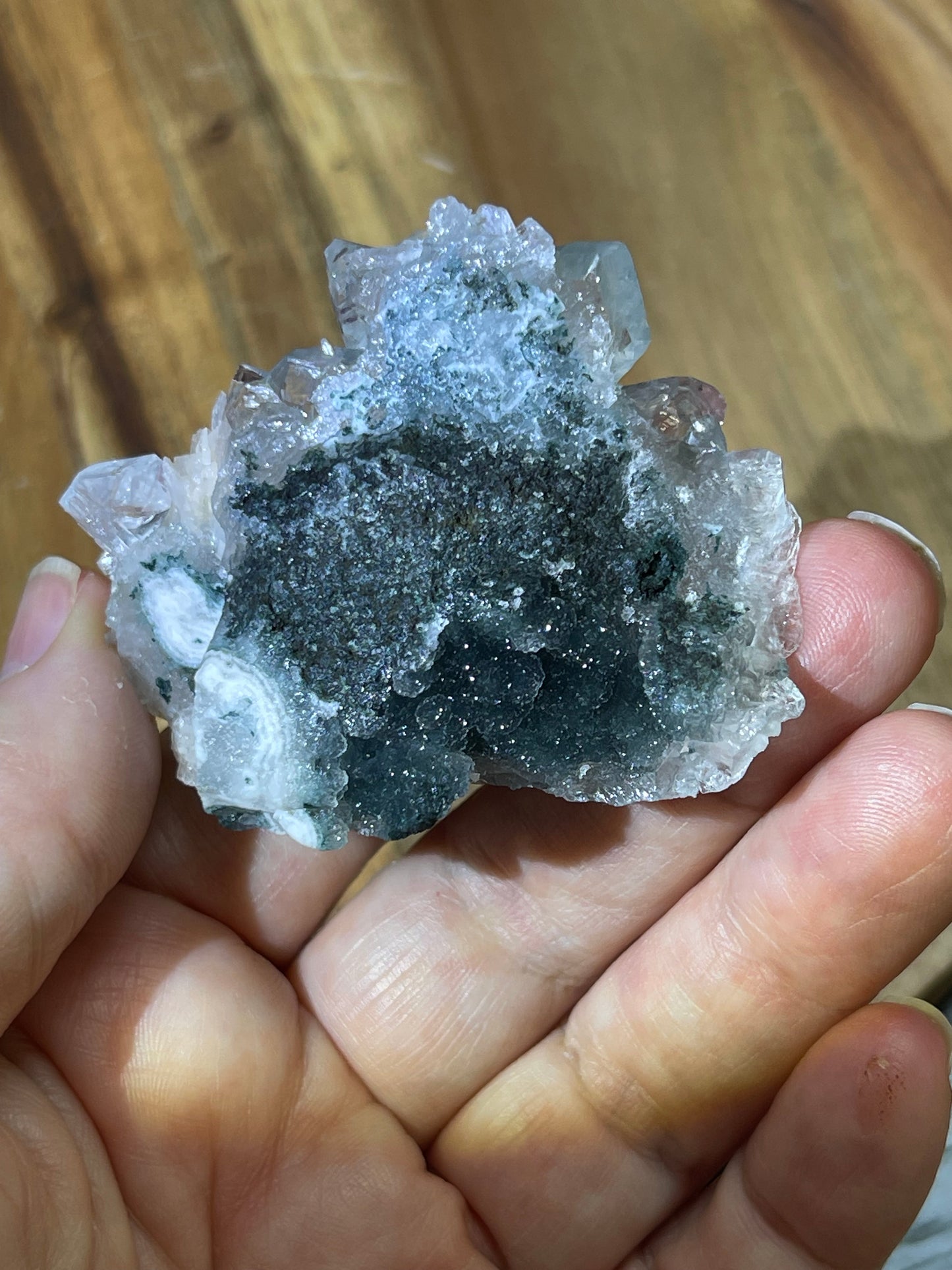 Stunning Apophyllite Specimen on Chalcedony with Stilbite | Grade A Apophyllite | Diamond Apophyllite