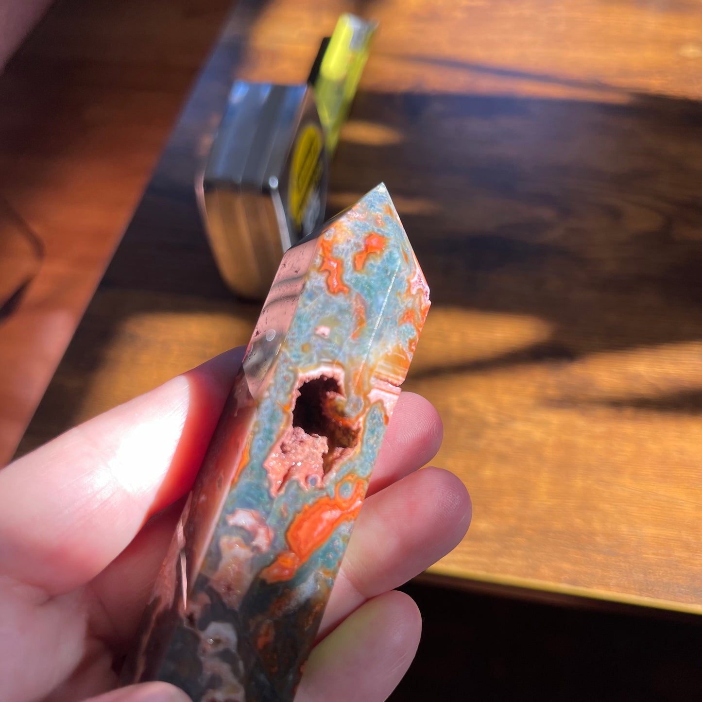 Stunning Red Moss Agate Double Terminated Healing Crystal Wand