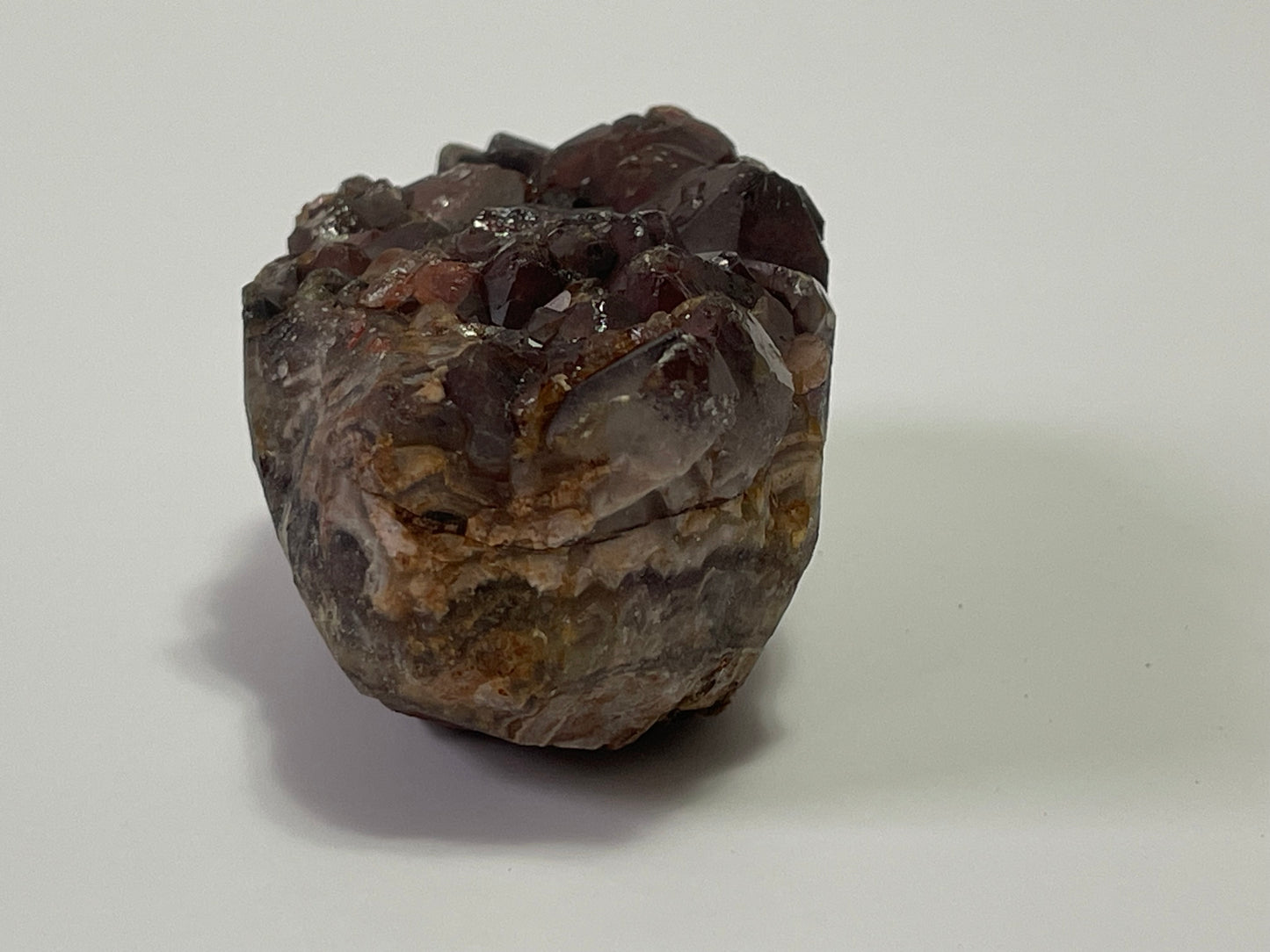 Red Amethyst Red Capped Amethyst with Hematite Alien Amethyst Cluster Amthyst Crystal Cluster Rare Amethyst Crystal Home Decor Gift for her