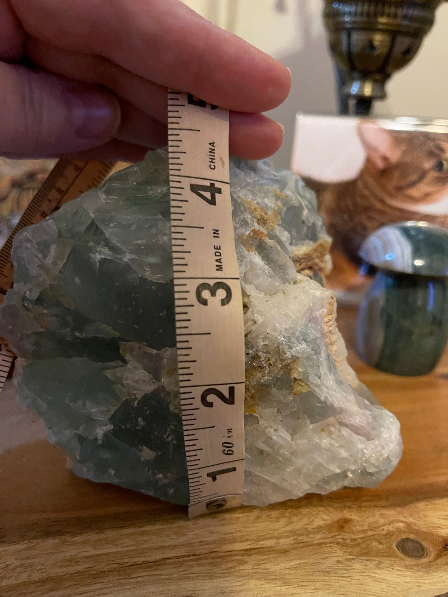 Chunky Raw Green Fluorite Specimen
