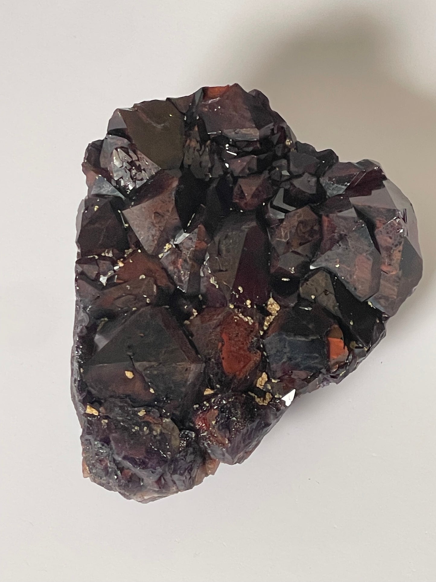 Red Amethyst Red Capped Amethyst with Hematite Alien Amethyst Cluster Elestial Amethyst with Record keepers Rare Crystal Home Decor Gift