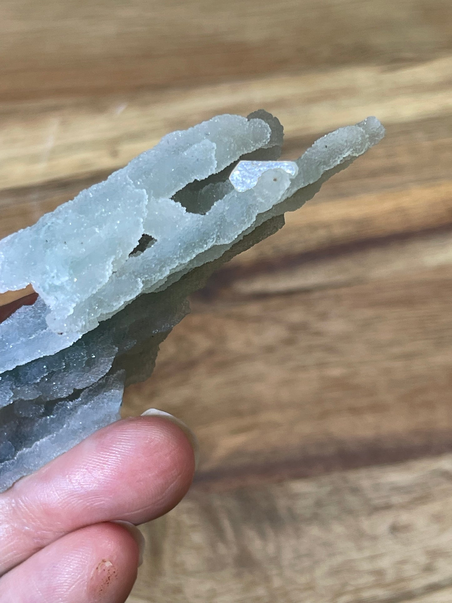 Rare Blue Green Sugar Druzy Chalcedony | Chalcedony With Apophyllite | Green Chalcedony