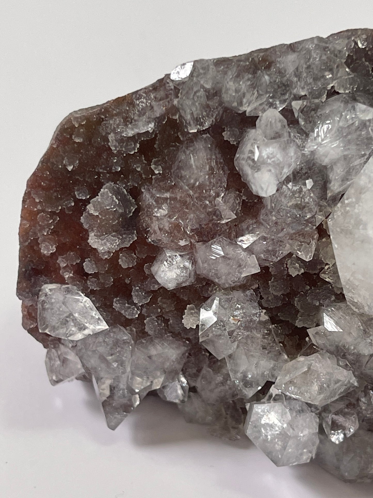 Diamond Apophyllite on Red Chalcedony Druzy Chalcedony Crystal Apophyllite Zeolite Specimen Rare Crystal Home Decor Gift Druzy Crystal