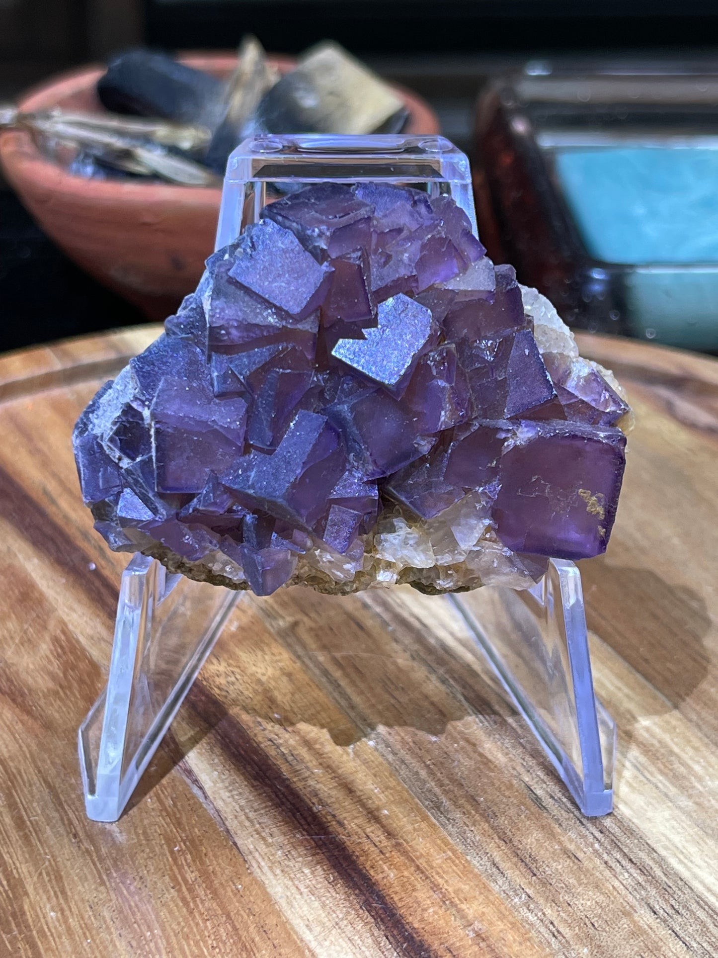 Cubic Fluorite Specimen | Purple Fluorite | Raw Fluorite | Purple Fluorite Specimen | Cubic Purple Fluorite