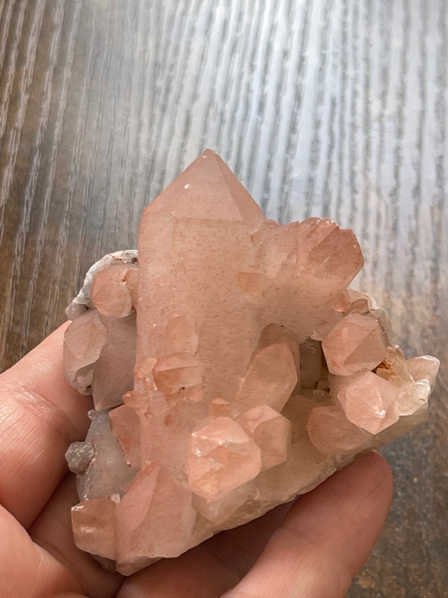 Crystal Cluster Pink Hematite Quartz Cluster Crystal Natural Elestial Quartz Hematoid Cluster Red Hematite Quartz