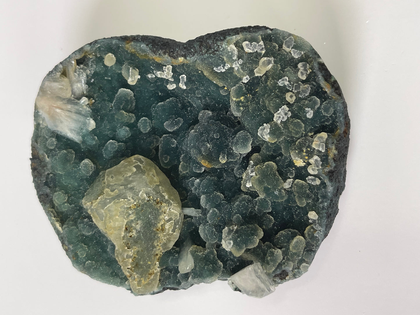 Green Chalcedony with Heulandite and Apophyllite Raw Chalcedony Druzy Cluster Heulandite specimen Crystal Home Decor Rare Crystal Gift