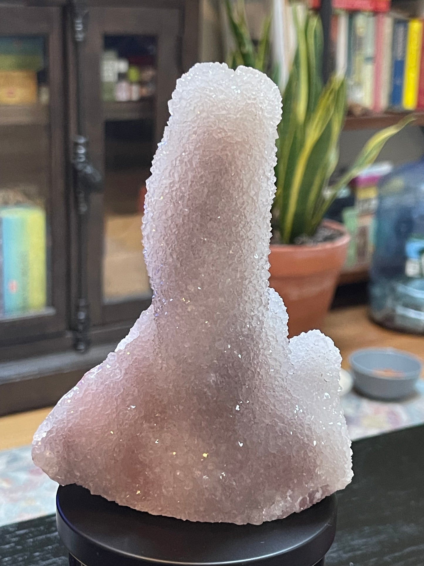 Rare Sugar Druzy Chalcedony Stalactite Specimen | Druzy Chalcedony | Natural Rainbow Chalcedony Specimen