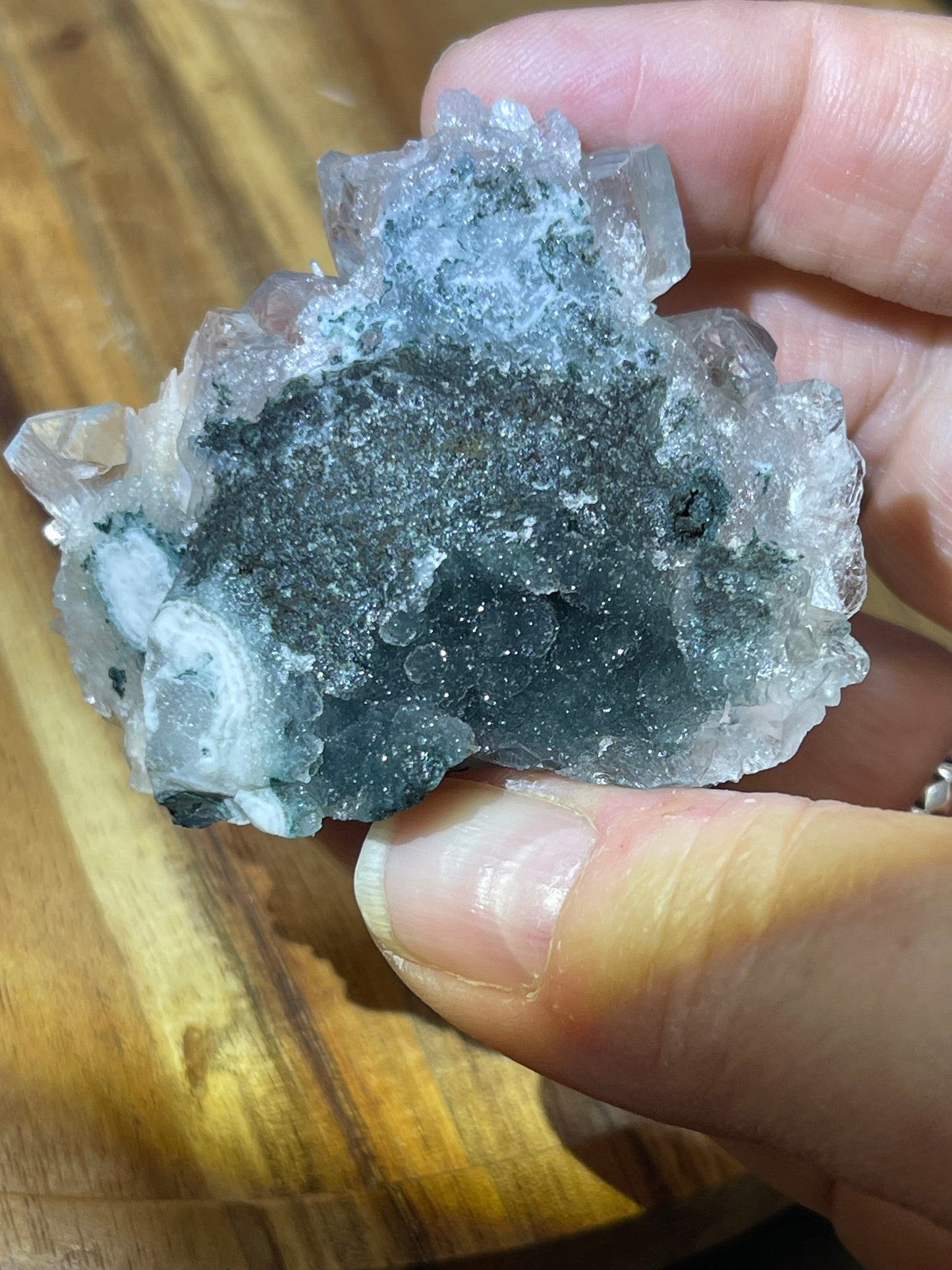 Stunning Apophyllite Specimen on Chalcedony with Stilbite | Grade A Apophyllite | Diamond Apophyllite