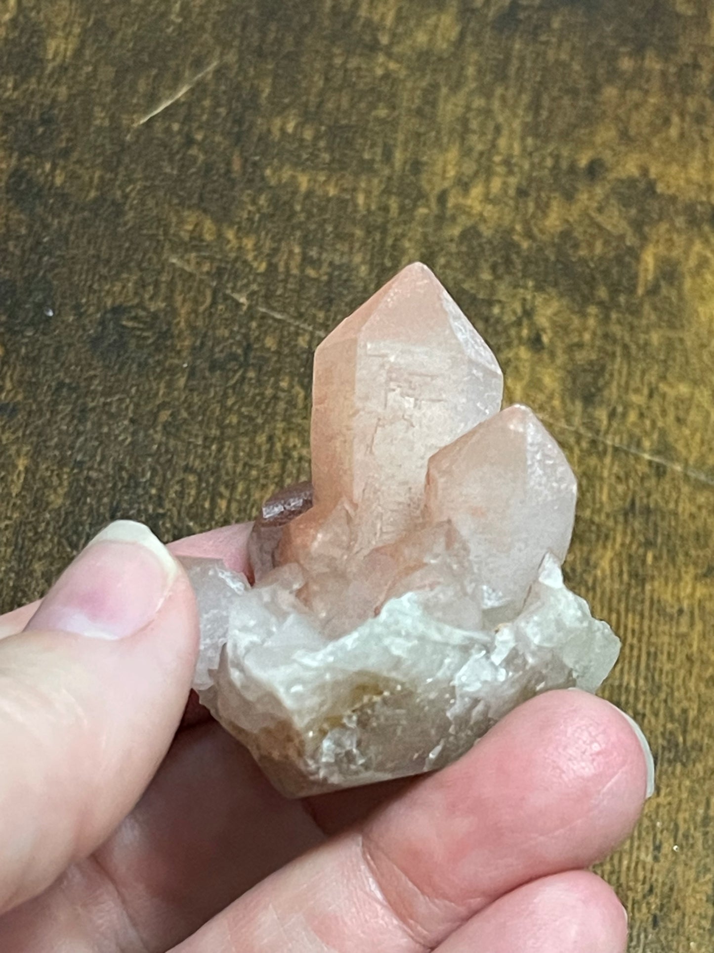 Pink Hematite Quartz Cluster Pink Quartz Elestial Quartz Natural Hematoid Cluster | Red Hematite Quartz Crystal Home Decor Gift