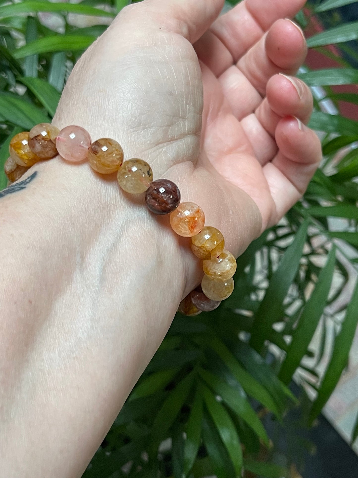 High Quality Golden Healer Bracelets | 10mm Gemstone Bracelets | Golden Healer Hematoid Bracelet