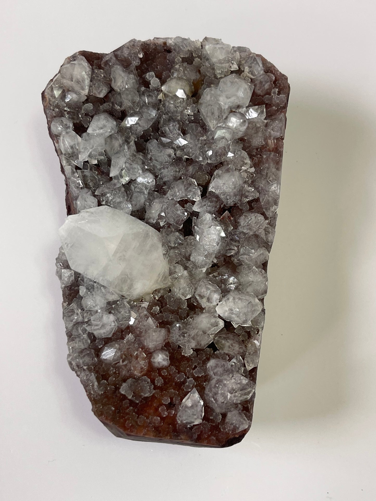 Diamond Apophyllite on Red Chalcedony Druzy Chalcedony Crystal Apophyllite Zeolite Specimen Rare Crystal Home Decor Gift Druzy Crystal
