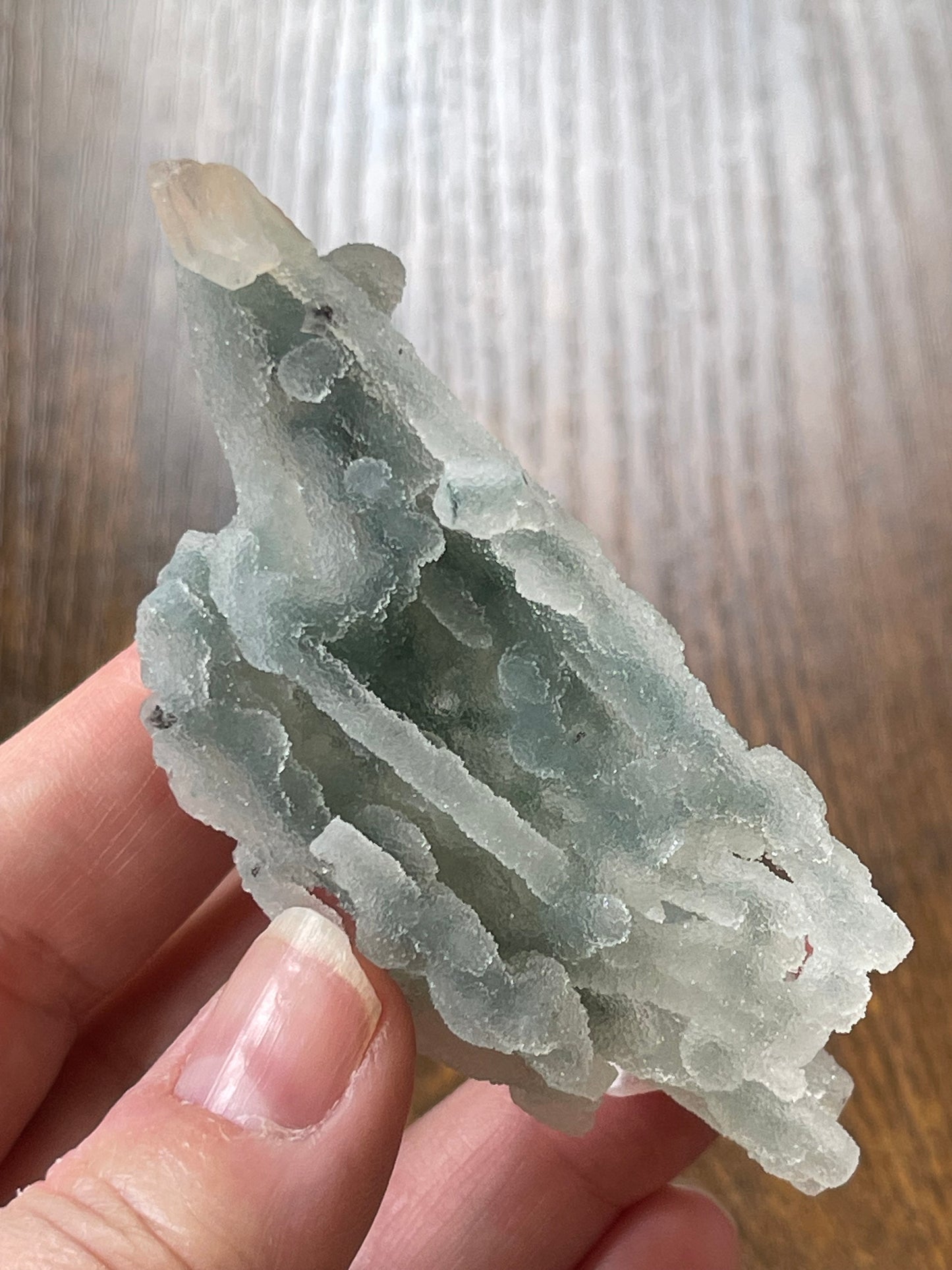 Green Chalcedony druzy crystal Chalcedony With Apophyllite Green Chalcedony Specimen rare crystal stalactite cluster