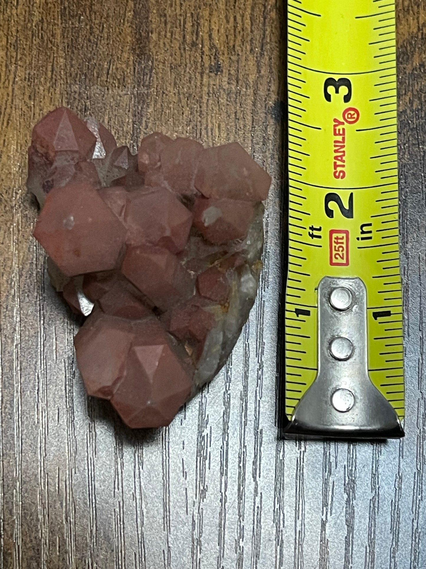Pink Hematite Quartz Cluster Pink Quartz Elestial Quartz Hematoid Cluster Red Hematite Quartz Crystal specimen clear Quartz with hematite