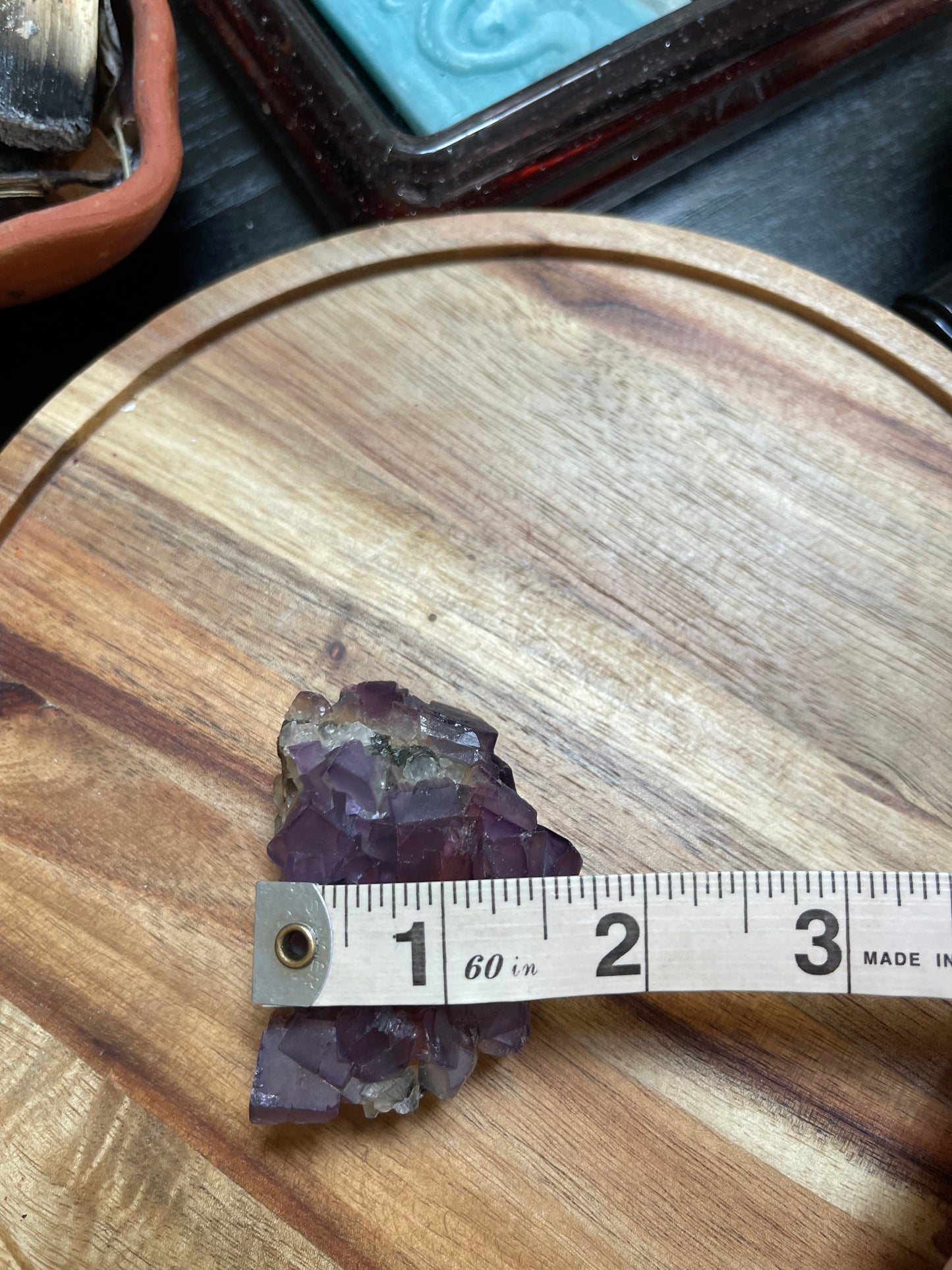 Cubic Fluorite Specimen | Purple Fluorite | Raw Fluorite | Purple Fluorite Specimen | Cubic Purple Fluorite