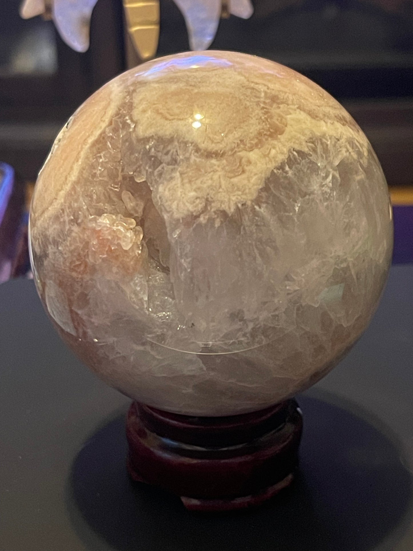 Stunning Pink Amethyst Flower Agate Sphere