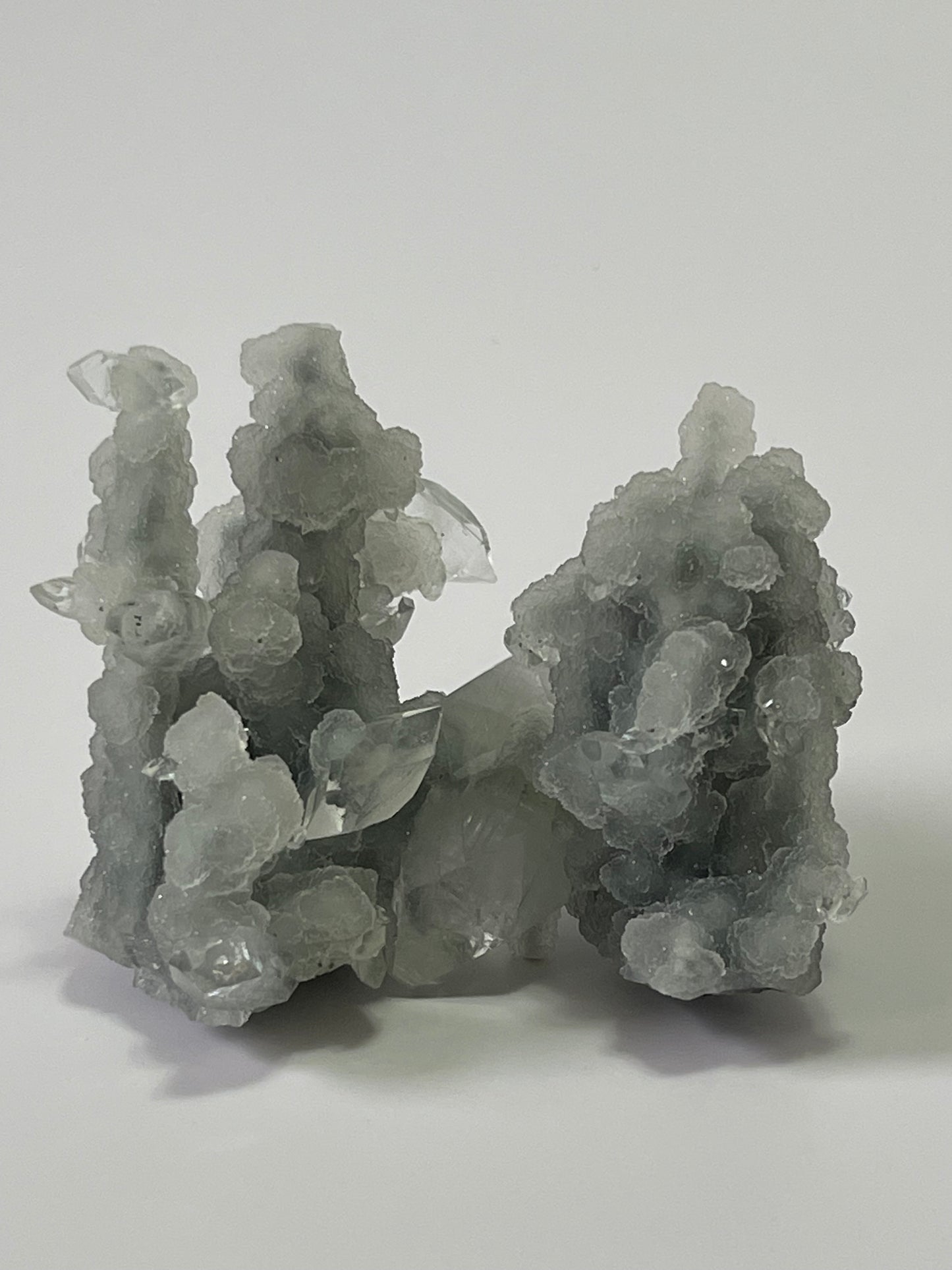Chalcedony with Apophyllite Specimen Druzy Chalcedony Stalactite Double Terminated Apophyllite Crystal Cluster Druzy Rare Crystal Home Decor