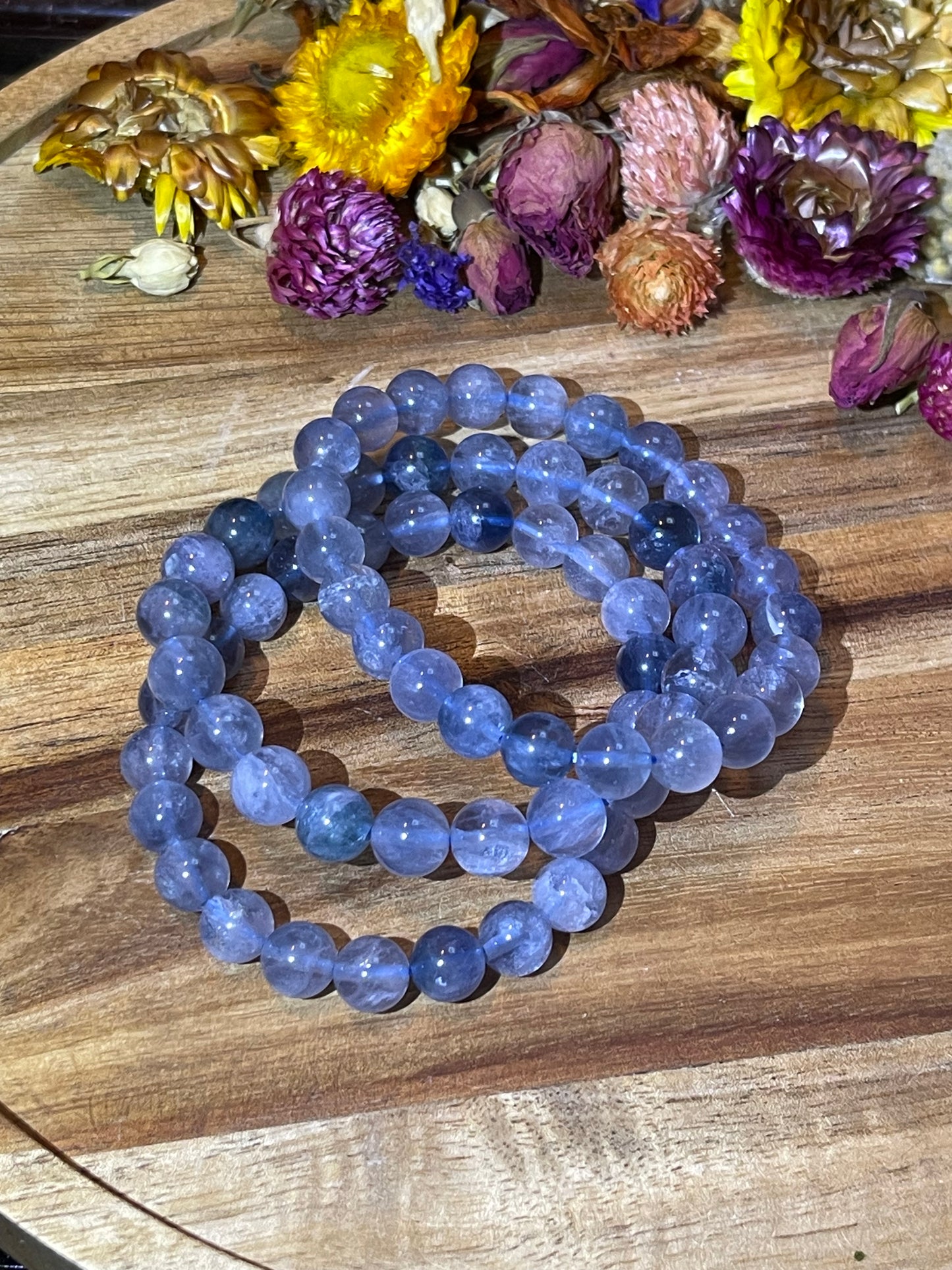 High Quality Blue Fluorite 8mm Bracelet | Fluorite Bracelet | Blue Fluorite Bracelet