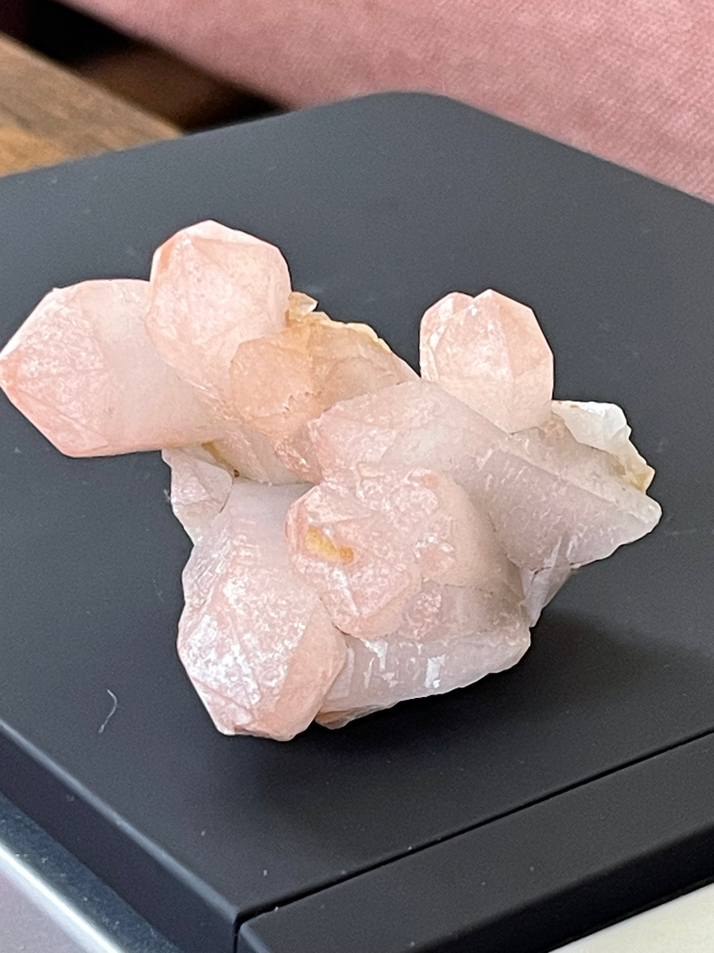 Pink Hematite Quartz Cluster Pink Quartz Elestial Quartz Natural Hematoid Cluster Red Hematite Quartz Fire Quartz Crystal home decor gift
