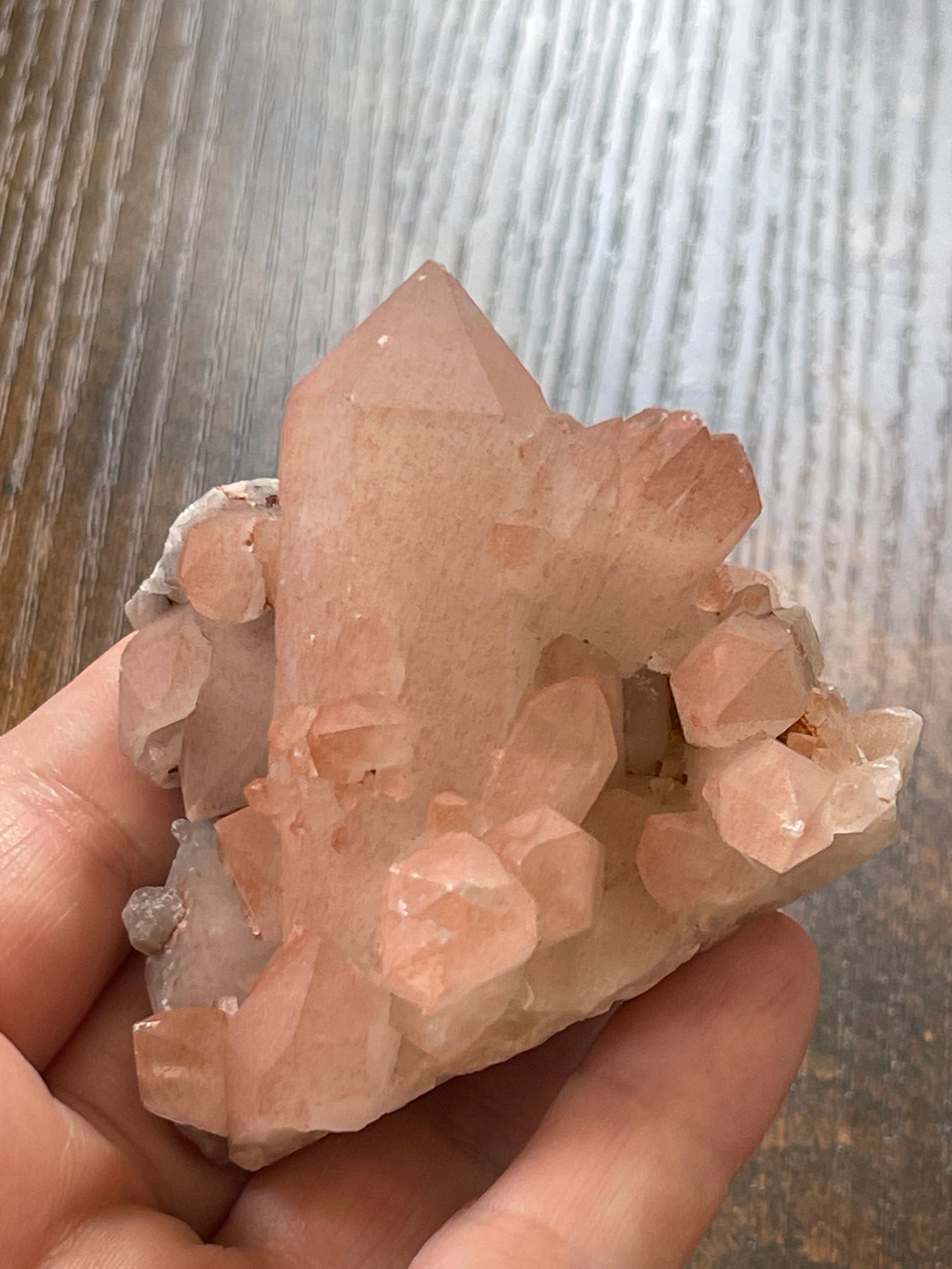 Crystal Cluster Pink Hematite Quartz Cluster Crystal Natural Elestial Quartz Hematoid Cluster Red Hematite Quartz