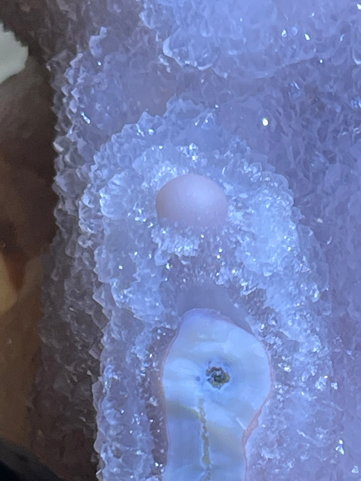 Rare Sugar Druzy Chalcedony Stalactite Specimen | Druzy Chalcedony | Natural Rainbow Chalcedony Specimen