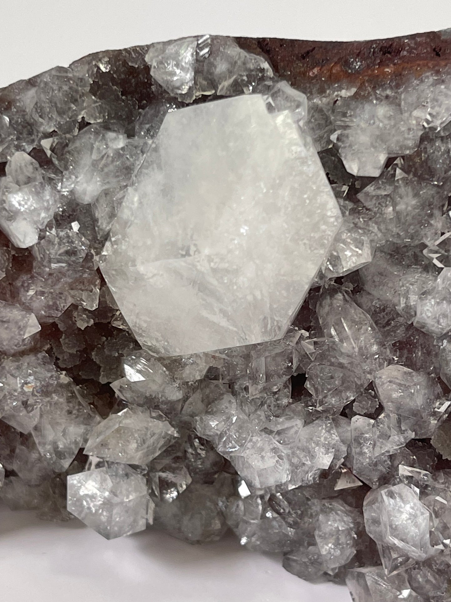 Diamond Apophyllite on Red Chalcedony Druzy Chalcedony Crystal Apophyllite Zeolite Specimen Rare Crystal Home Decor Gift Druzy Crystal