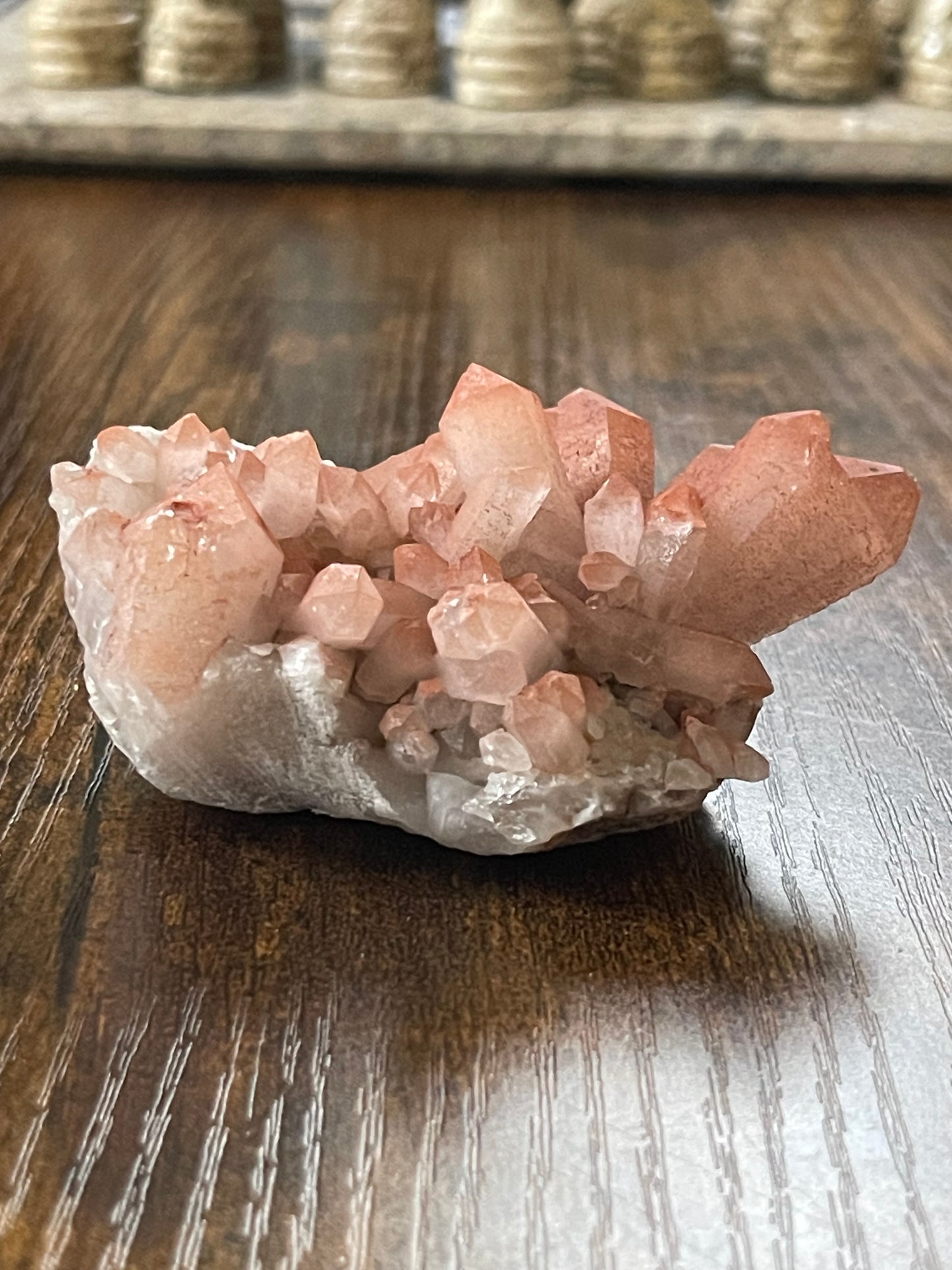 Crystal Cluster Pink Hematite Quartz Cluster Crystal Natural Elestial Quartz Hematoid Cluster Red Hematite Quartz Crystal Home Decor Gift