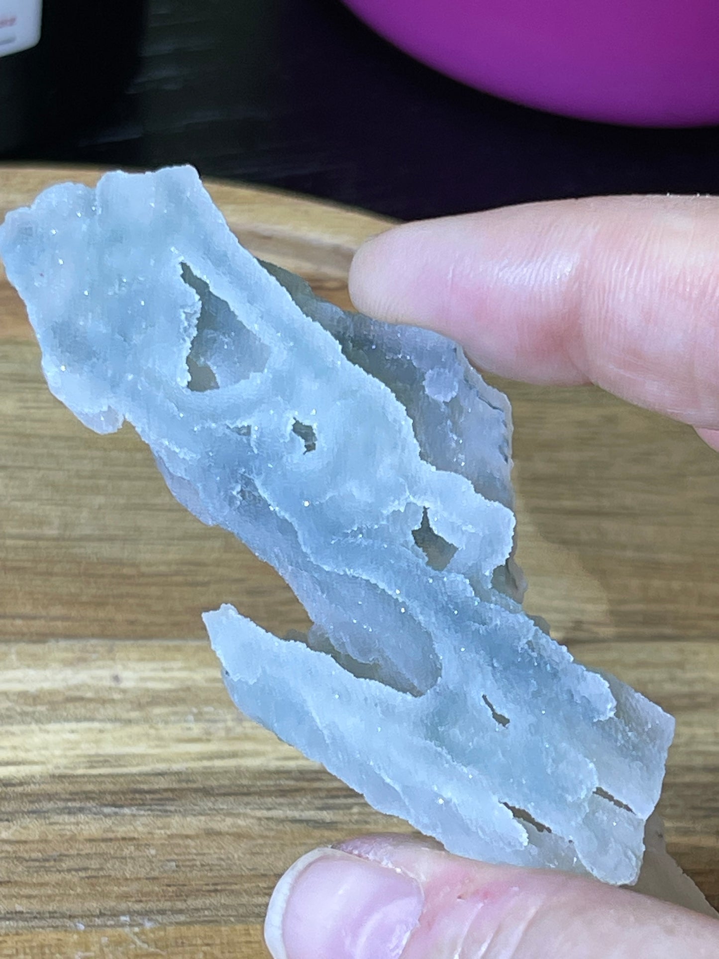 Rare Blue Green Sugar Druzy Chalcedony | Chalcedony With Apophyllite | Green Chalcedony