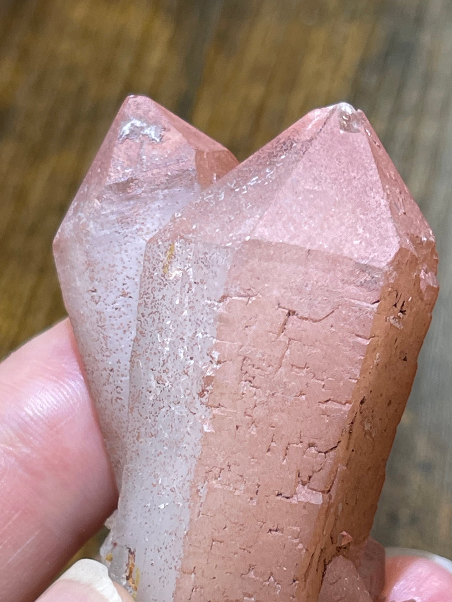 Hematite Quartz Cluster Pink Quartz Elestial Quartz Crystal Hematoid Cluster Red Hematite Quartz Specimen Crystal Home Decor Gift