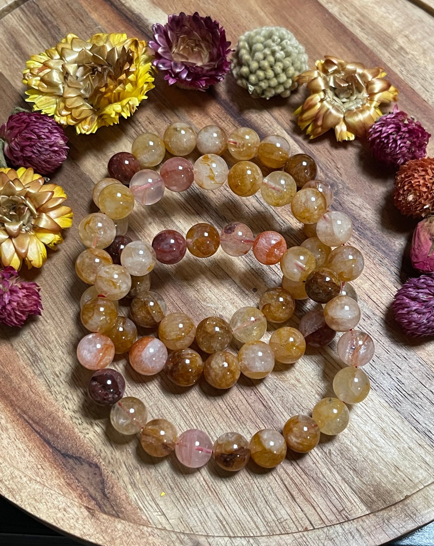 High Quality Golden Healer Bracelets | 10mm Gemstone Bracelets | Golden Healer Hematoid Bracelet
