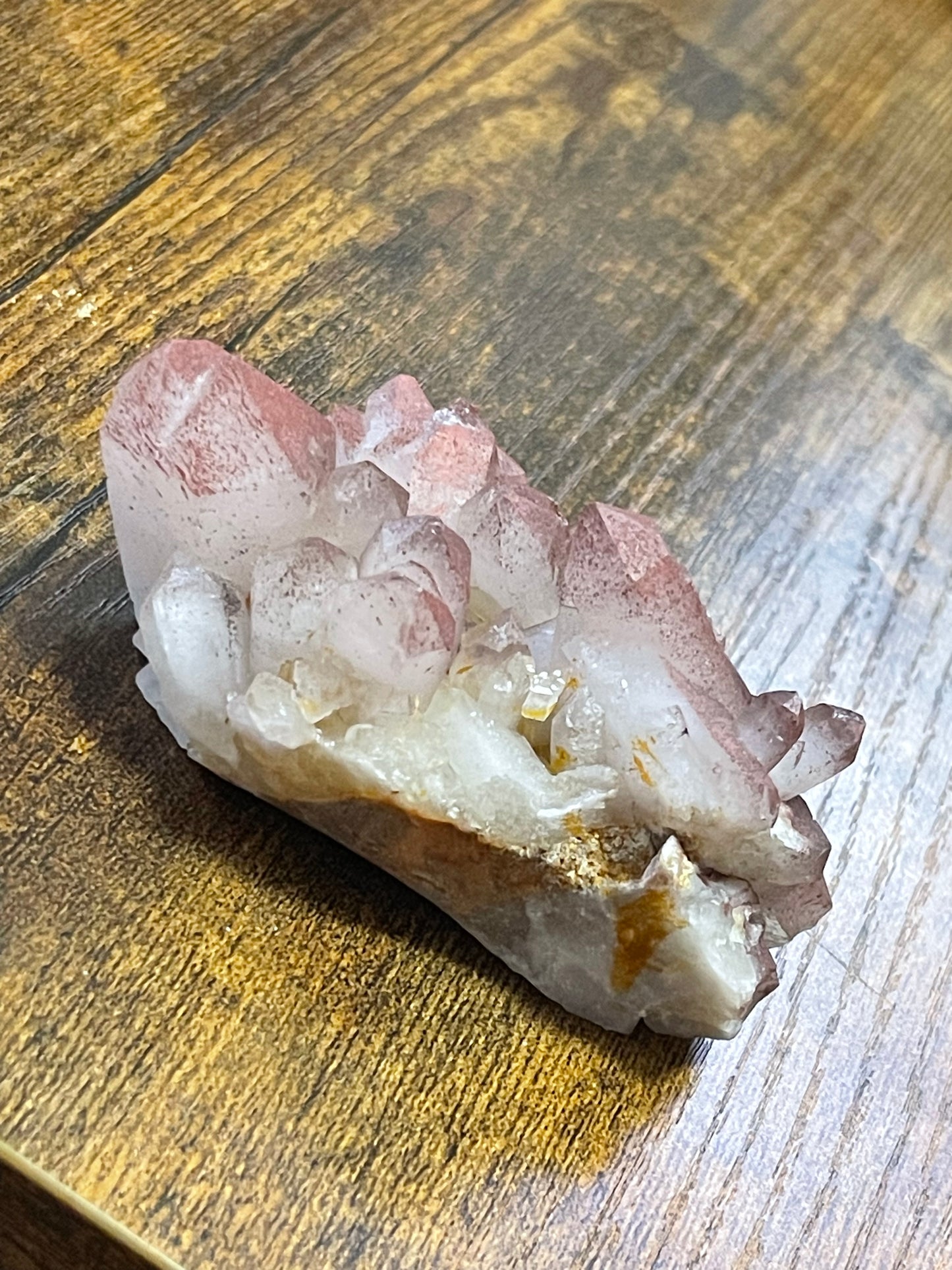Hematite Quartz Cluster Pink Quartz Elestial Quartz Natural Hematoid Quartz Cluster Red Hematite Quartz Specimen Crystal Home Decor Gift