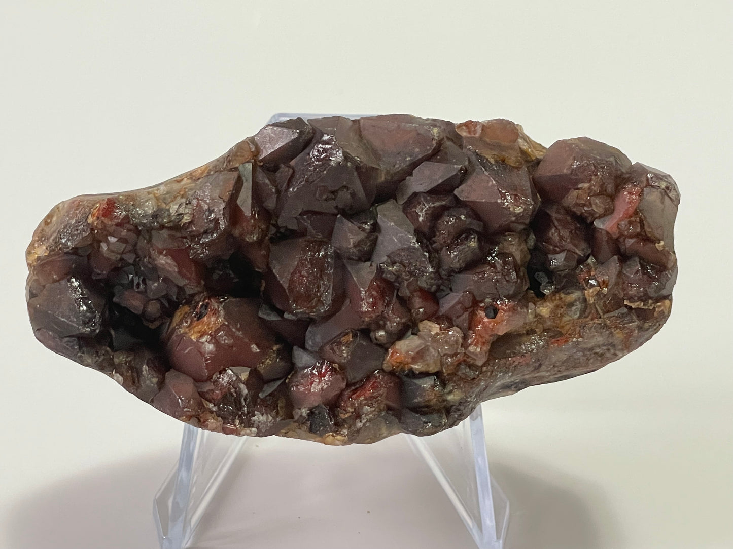 Red Amethyst Red Capped Amethyst with Hematite Alien Amethyst Cluster Amthyst Crystal Cluster Rare Amethyst Crystal Home Decor Gift for her