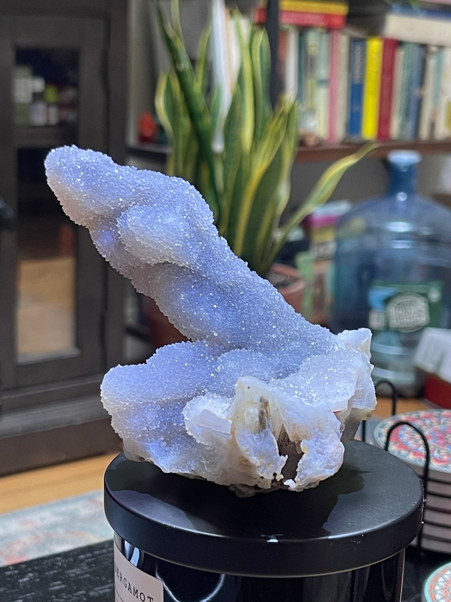 Rare Sugar Druzy Chalcedony Stalactite Specimen | Druzy Chalcedony | Natural Rainbow Chalcedony Specimen