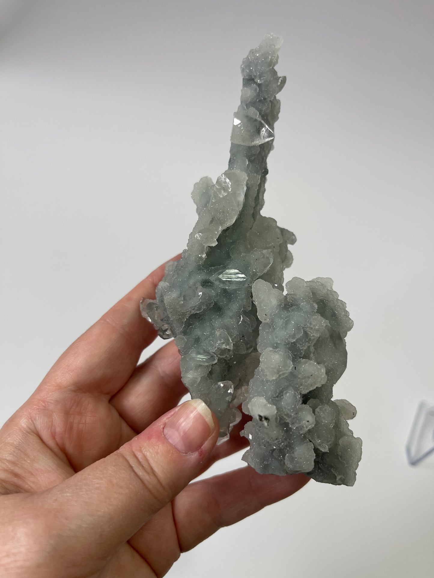 Chalcedony Stalactite Crystal with Diamond Apophyllite Druzy Crystal Cluster Raw Crystal Specimen Healing Crystal Home Decor Gift
