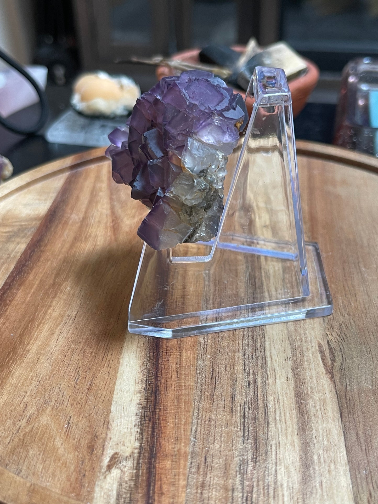Cubic Fluorite Specimen | Purple Fluorite | Raw Fluorite | Purple Fluorite Specimen | Cubic Purple Fluorite