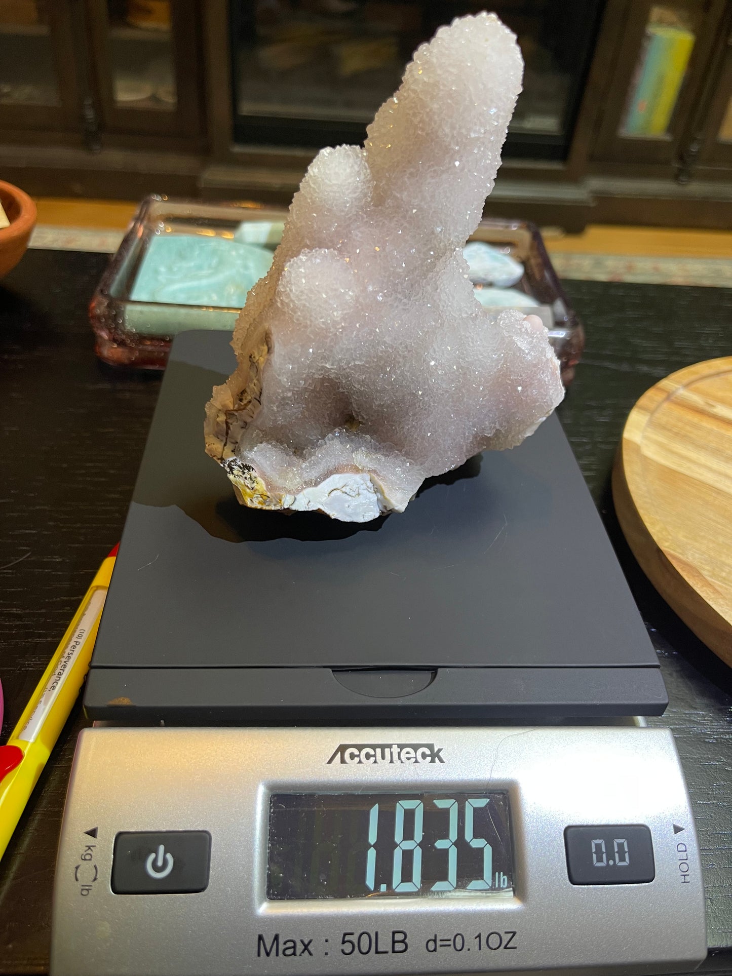 Rare Sugar Druzy Chalcedony Stalactite Specimen | Druzy Chalcedony | Natural Rainbow Chalcedony Specimen