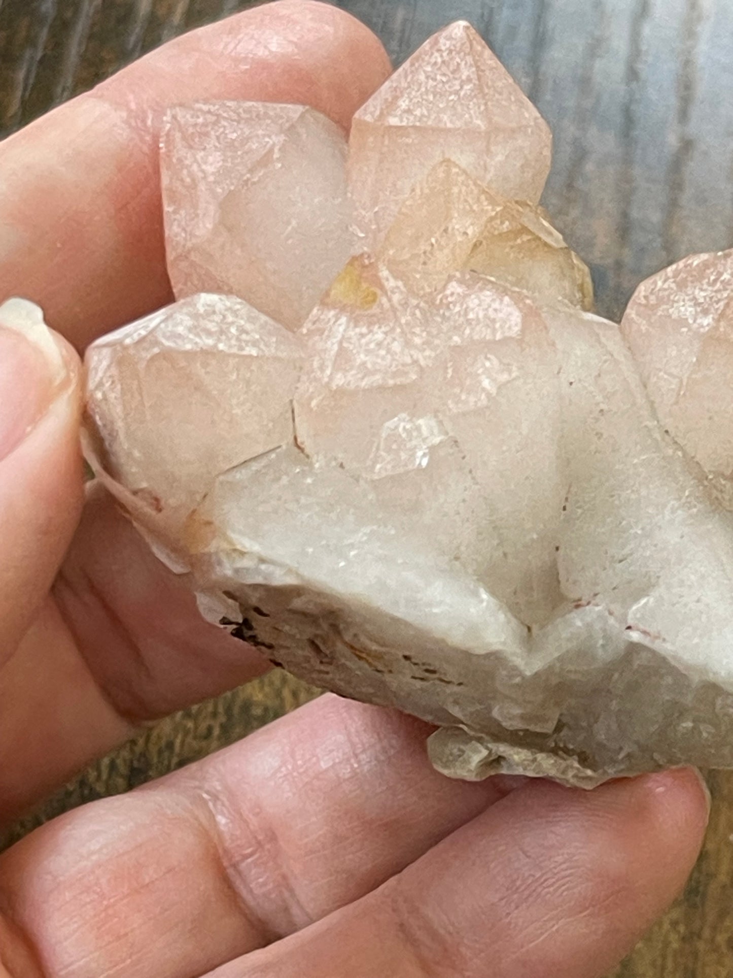 Pink Hematite Quartz Cluster Pink Quartz Elestial Quartz Natural Hematoid Cluster Red Hematite Quartz Fire Quartz Crystal home decor gift