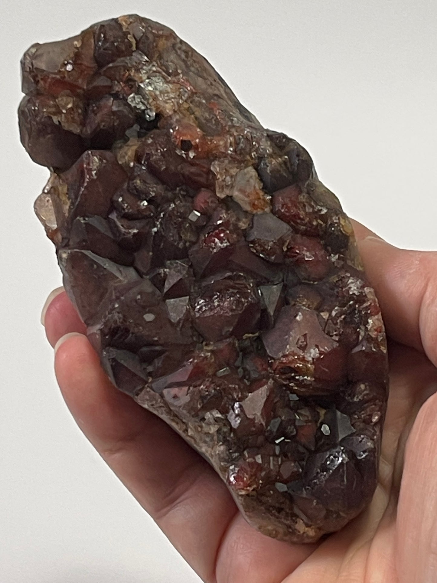 Red Amethyst Red Capped Amethyst with Hematite Alien Amethyst Cluster Amthyst Crystal Cluster Rare Amethyst Crystal Home Decor Gift for her