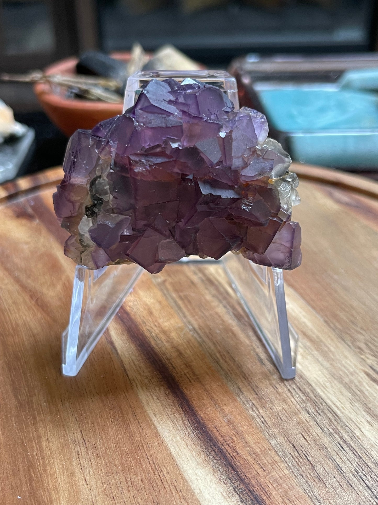 Cubic Fluorite Specimen | Purple Fluorite | Raw Fluorite | Purple Fluorite Specimen | Cubic Purple Fluorite