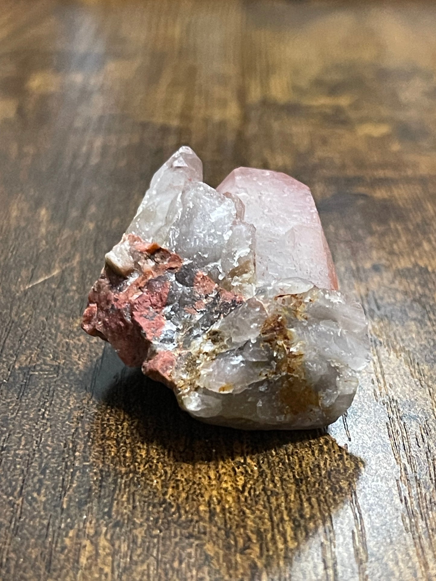 Hematite Quartz Cluster Pink Quartz Elestial Quartz Crystal Hematoid Cluster Red Hematite Quartz Specimen Crystal Home Decor Gift