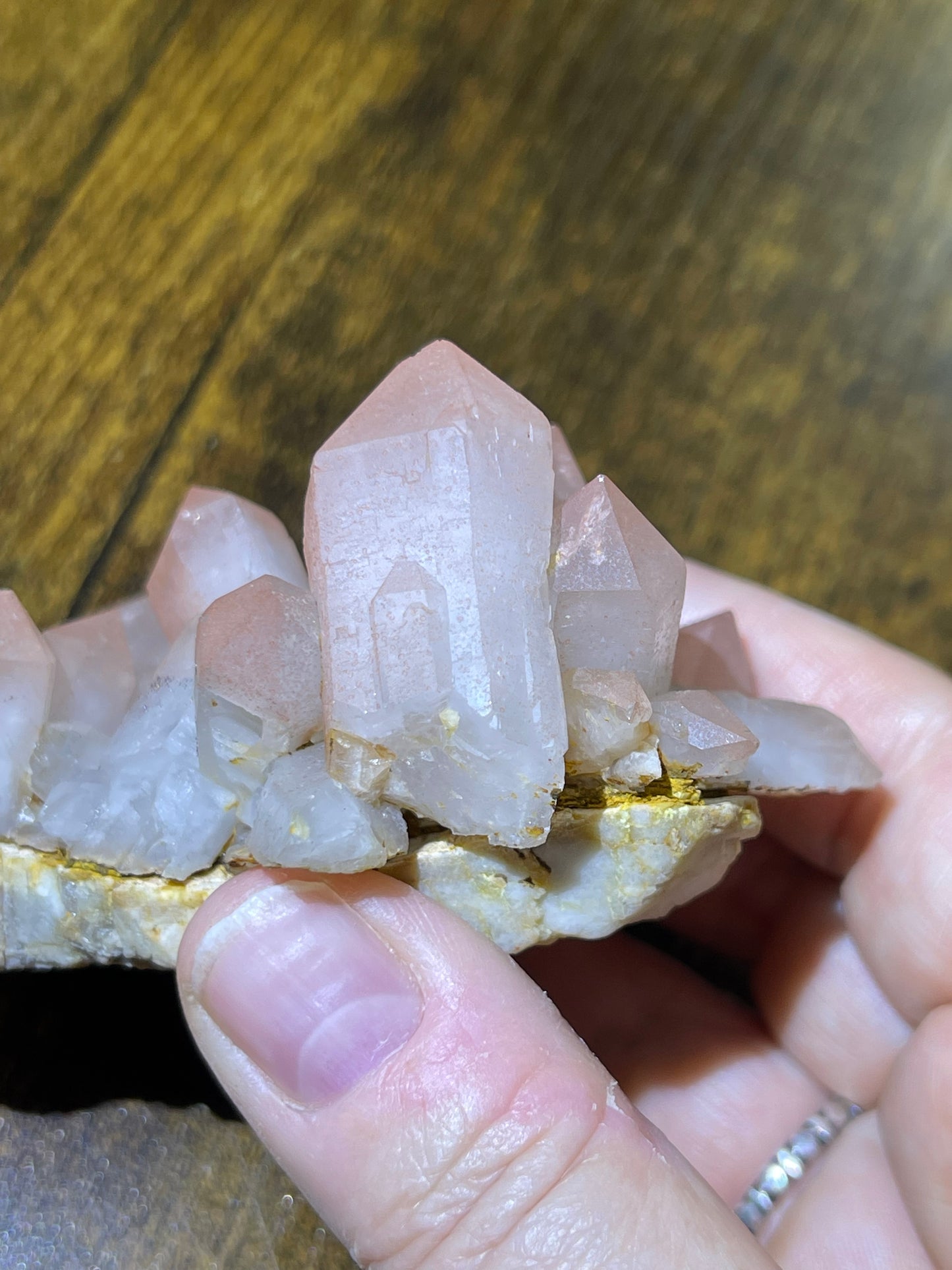 Hematite Quartz Cluster Pink Quartz Elestial Quartz Natural Hematoid Quartz Cluster Red Hematite Quartz Specimen Crystal Home Decor Gift