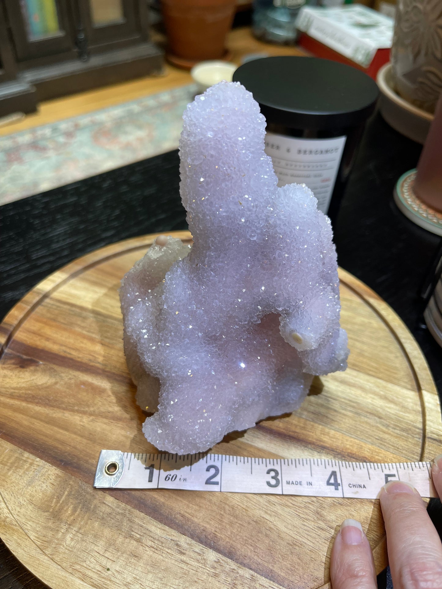 Rare Sugar Druzy Chalcedony Stalactite Specimen | Druzy Chalcedony | Natural Rainbow Chalcedony Specimen