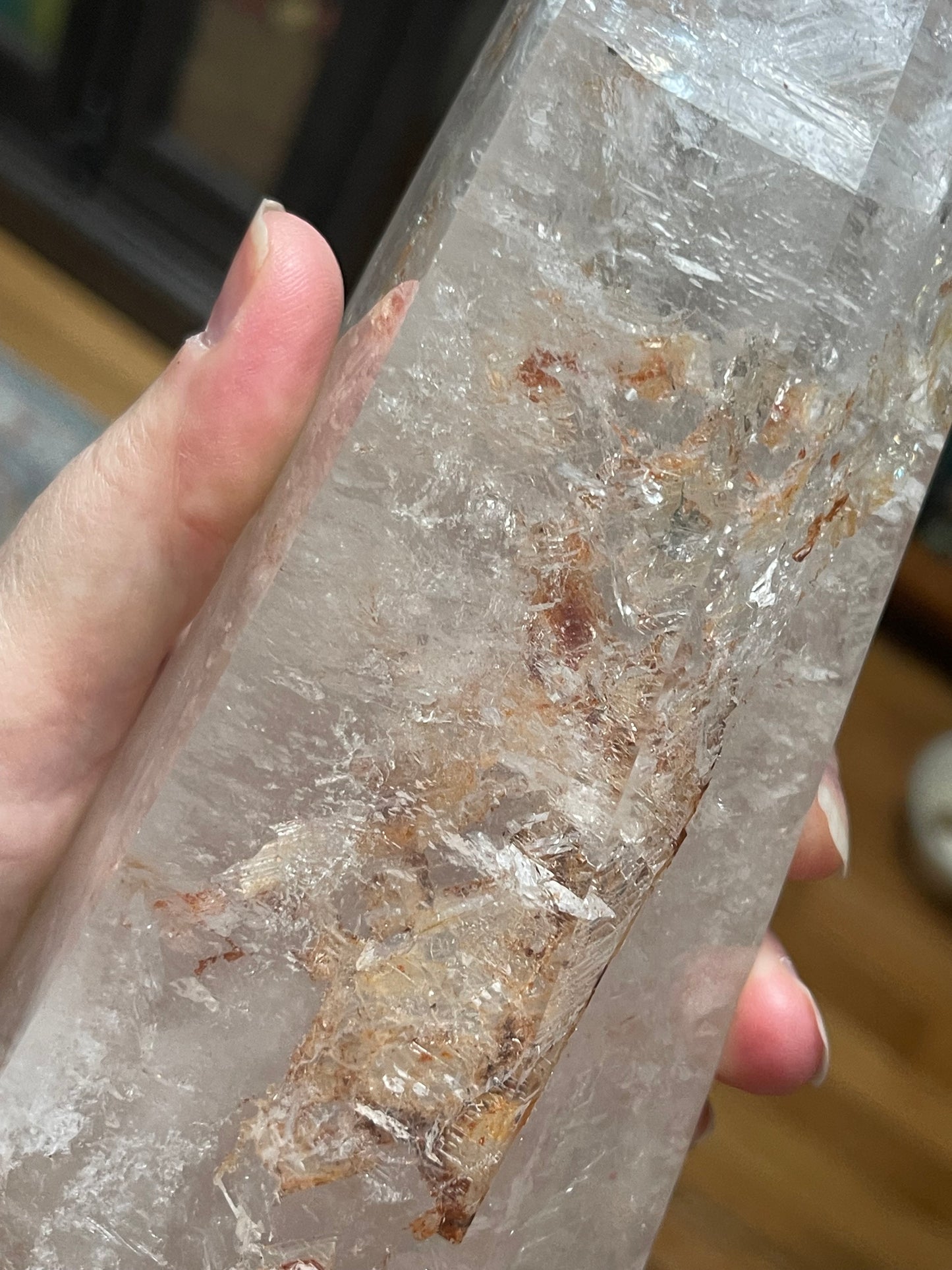 Huge Quartz Crystal Tower with Golden Healer Inclusions 4.7 pounds