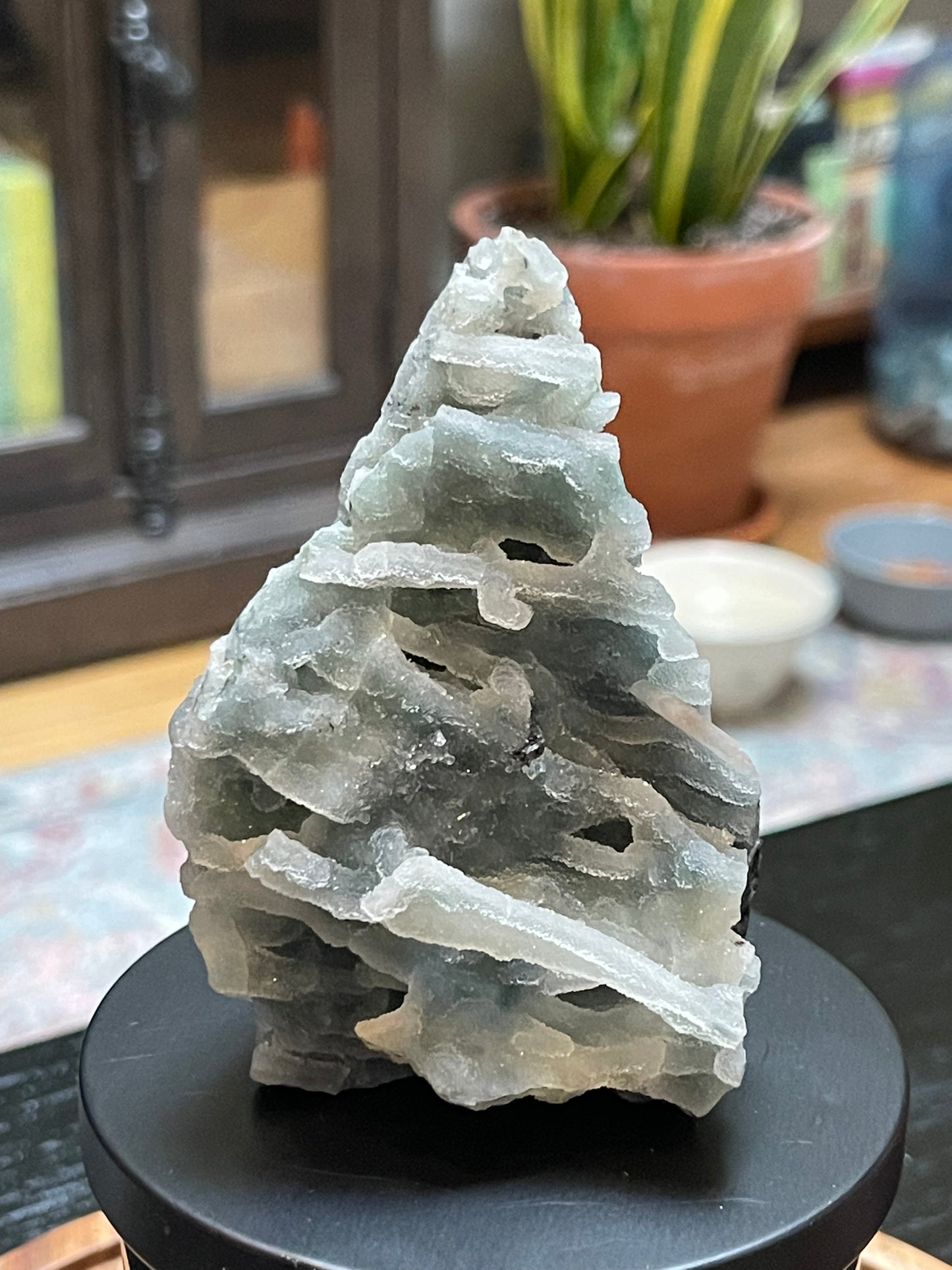 Rare Blue Green Sugar Druzy Chalcedony | Chalcedony With apophyllite | Green Chalcedony