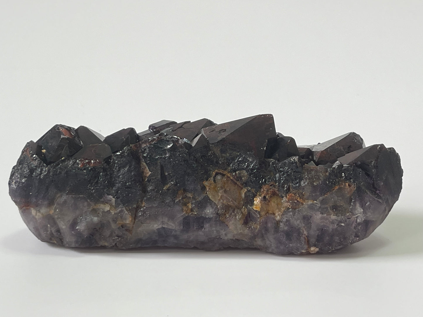 Red Amethyst Red Capped Amethyst with Hematite Alien Amethyst Cluster Elestial Amethyst with Record keepers Rare Crystal Home Decor Gift
