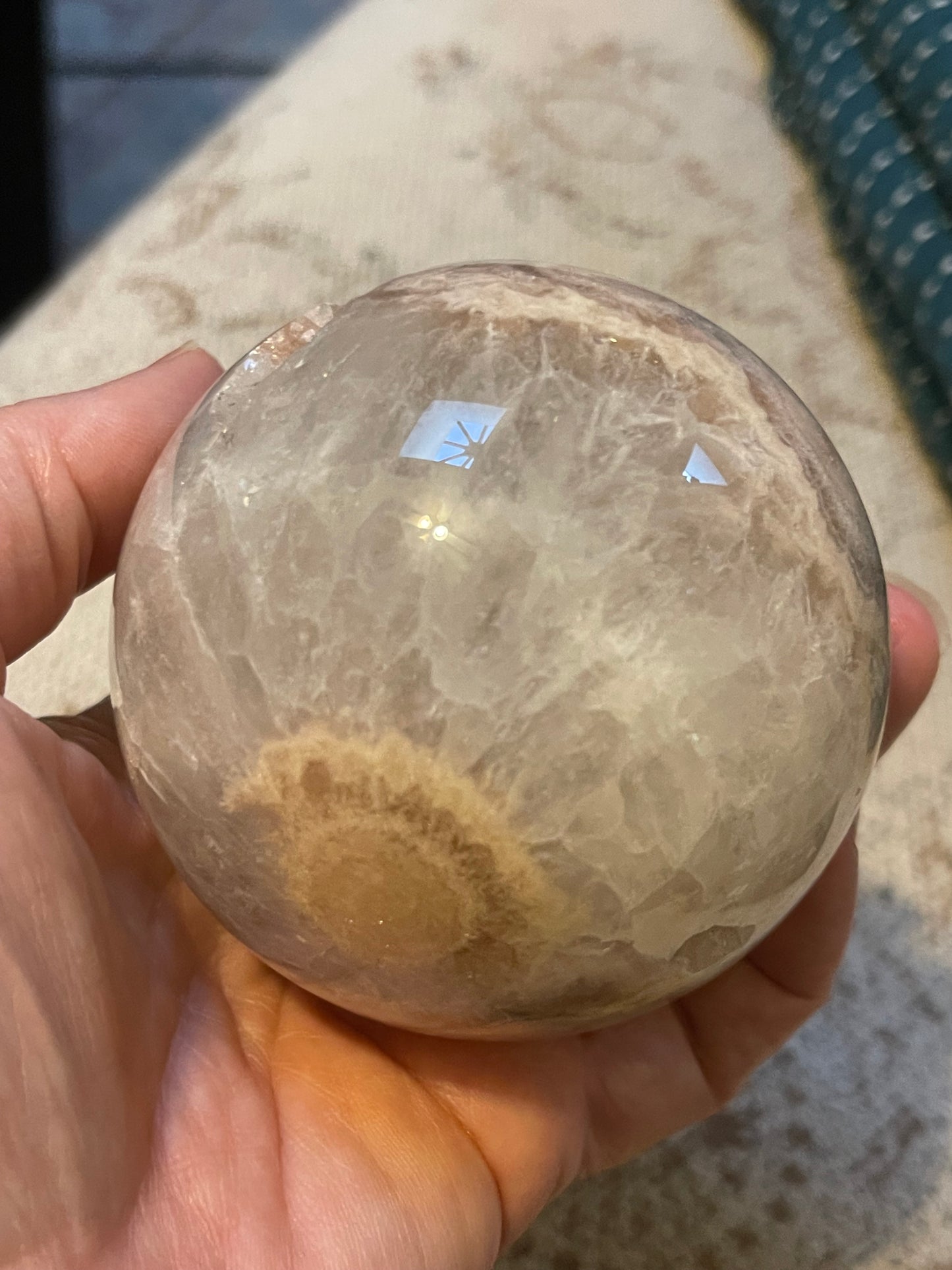 Stunning Pink Amethyst Flower Agate Sphere