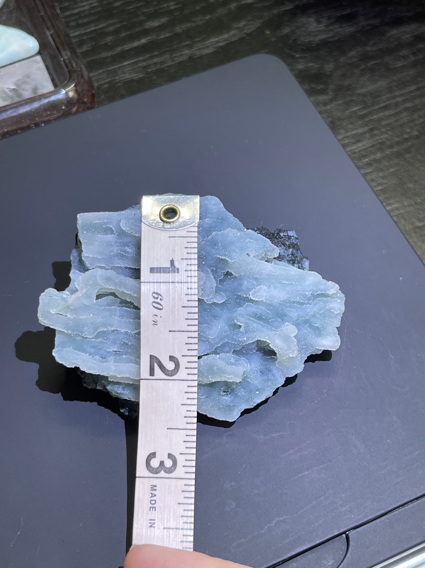 Rare Blue Green Sugar Druzy Chalcedony | Sea Green Chalcedony | Green Druzy Chalcedony Specimen | Chalcedony Stalactites