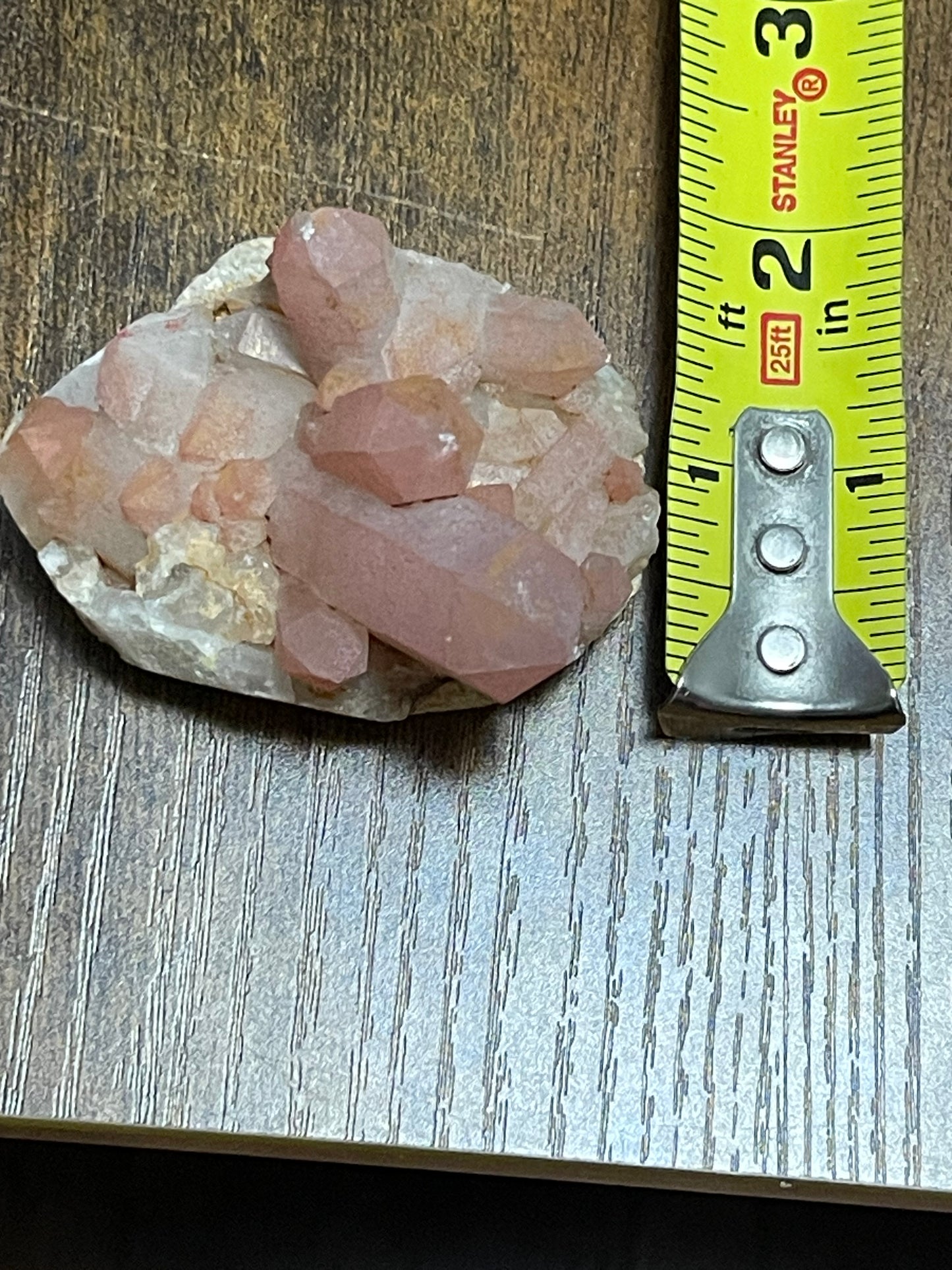 Pink Hematite Quartz Cluster Pink Quartz Elestial Quartz Hematoid Cluster Red Hematite Quartz Crystal specimen clear Quartz with hematite