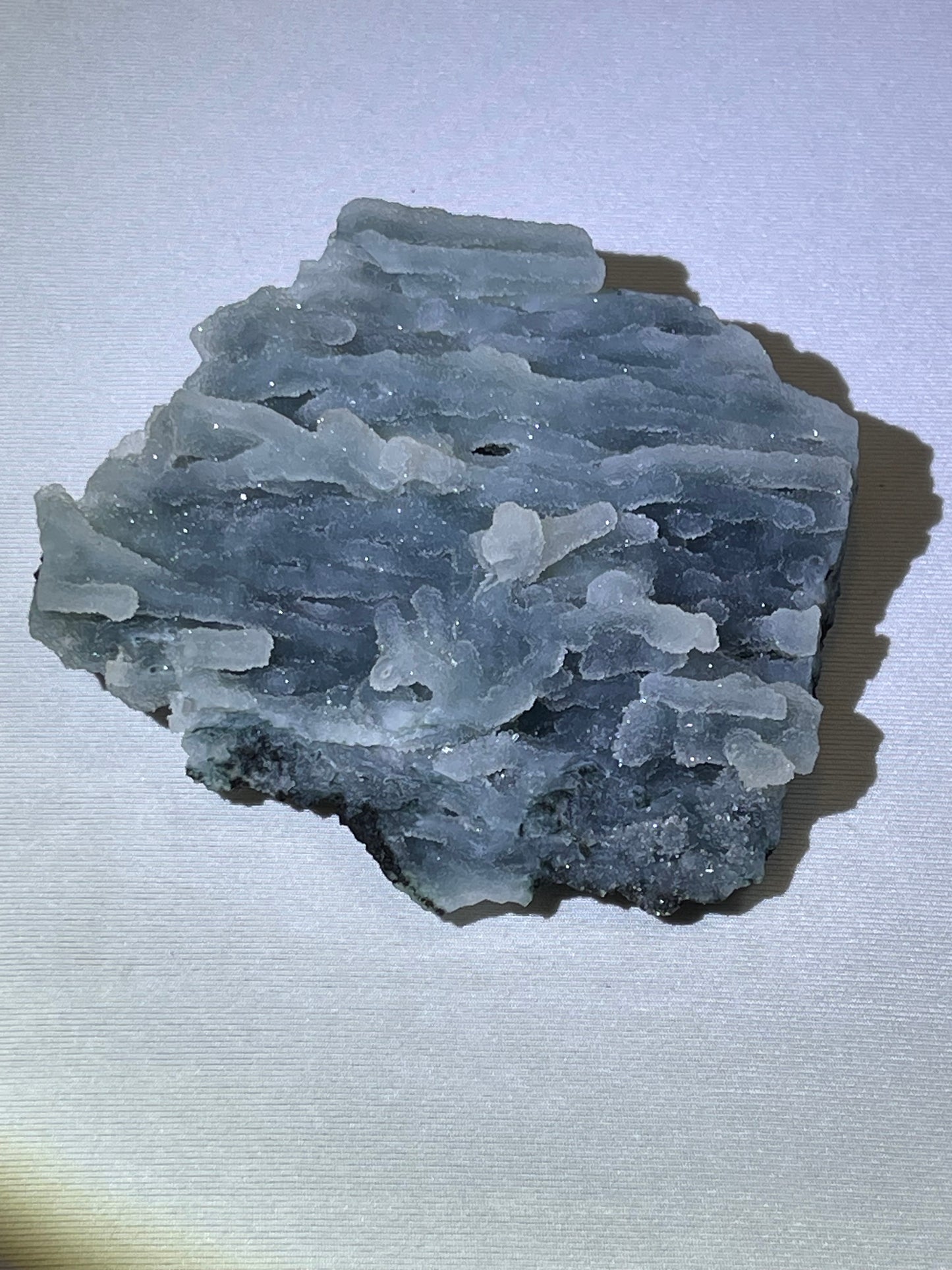 Specimen Raw Chalcedony Crystal with Green Chalcedony Stalactites Sugar Druzy Chalcedony Rare Crystal Specimen Sparkly Crystal