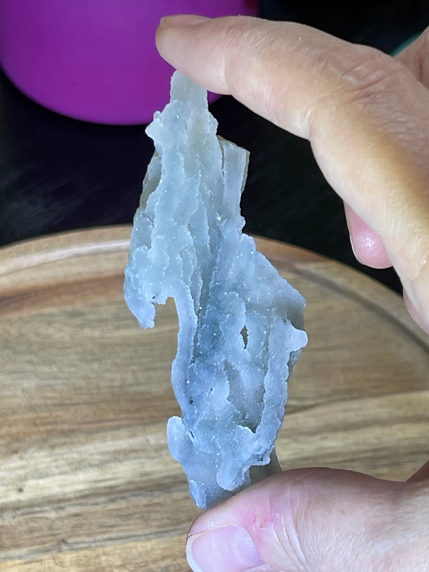 Rare Blue Green Sugar Druzy Chalcedony | Chalcedony With Apophyllite | Green Chalcedony