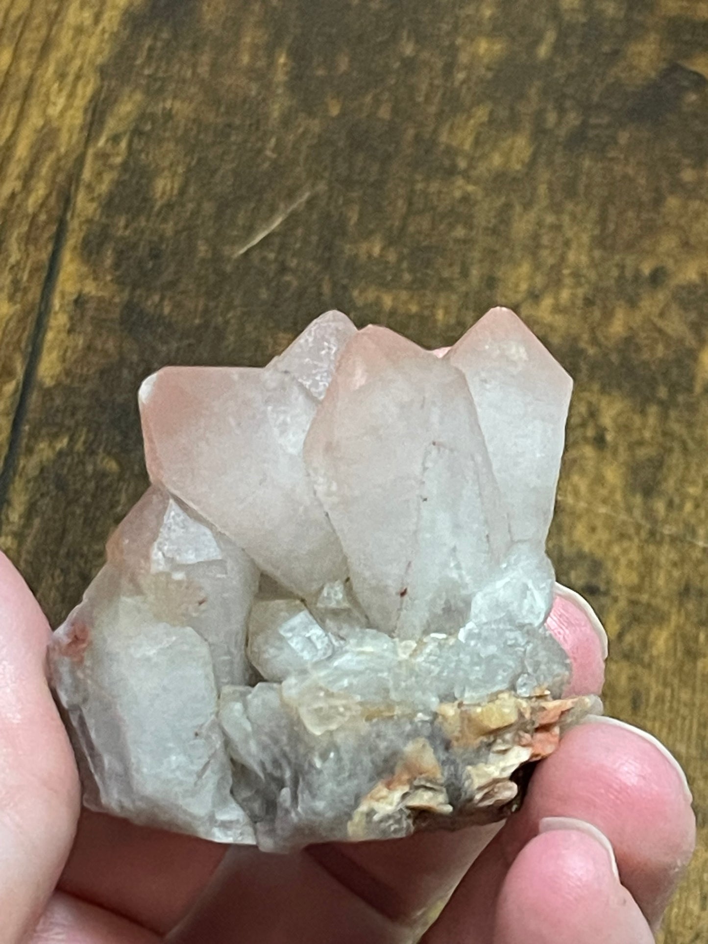 Hematite Quartz Cluster Pink Quartz Elestial Quartz Crystal Hematoid Cluster Red Hematite Quartz Specimen Crystal Home Decor Gift